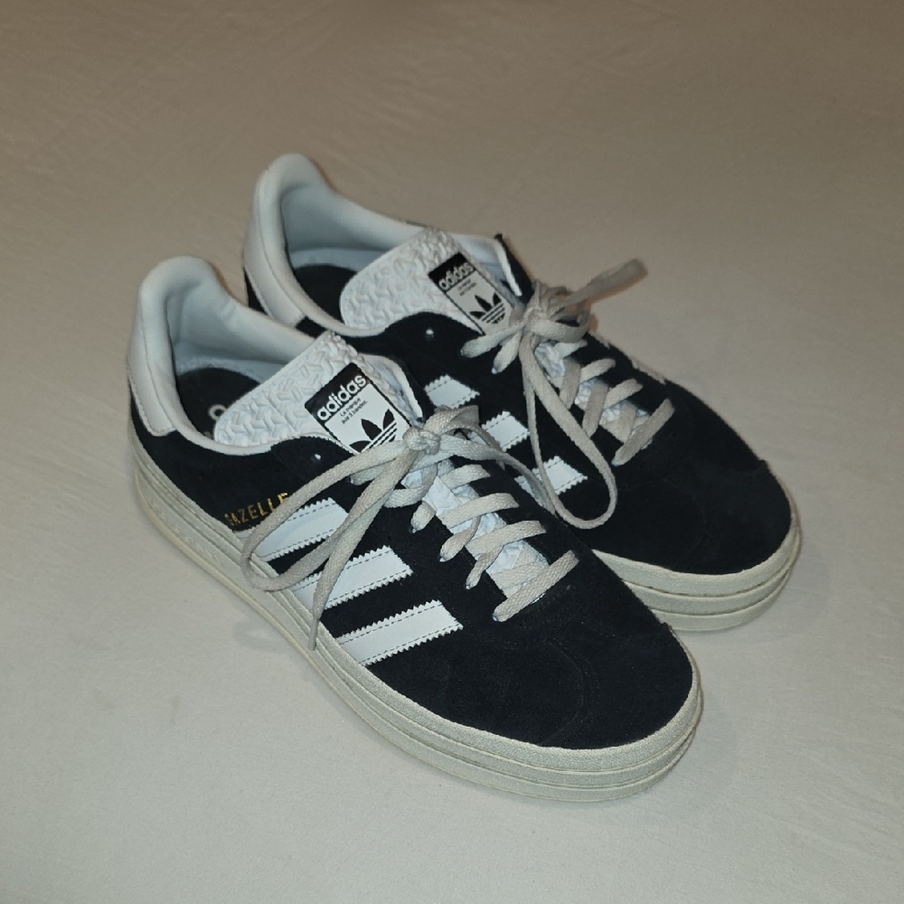 Adidas Black and White Gazelle Sneakers